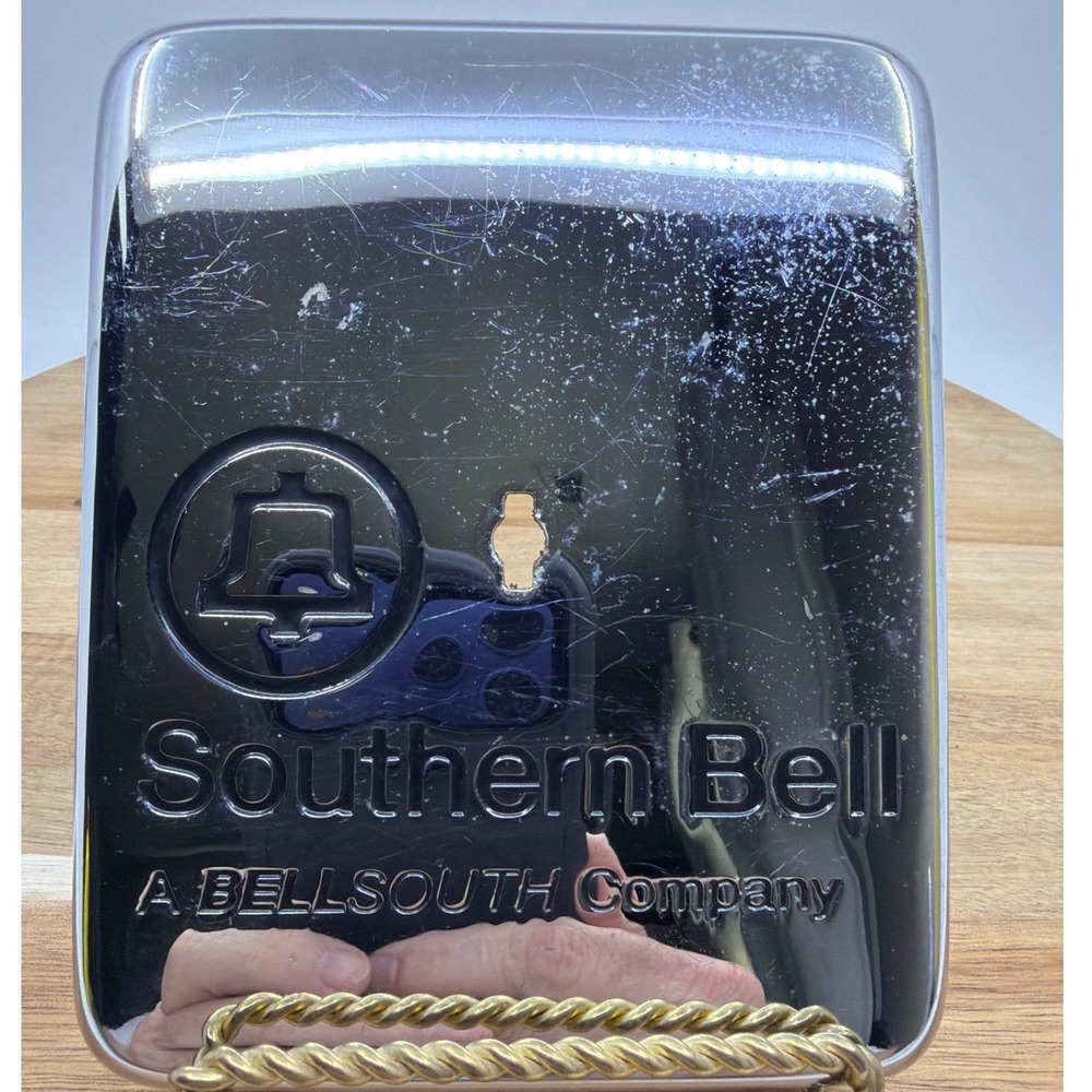Southern Bell Telephone Cover Plate  Silver‎ Fair Vintage BellSouth Logo AS/IS
